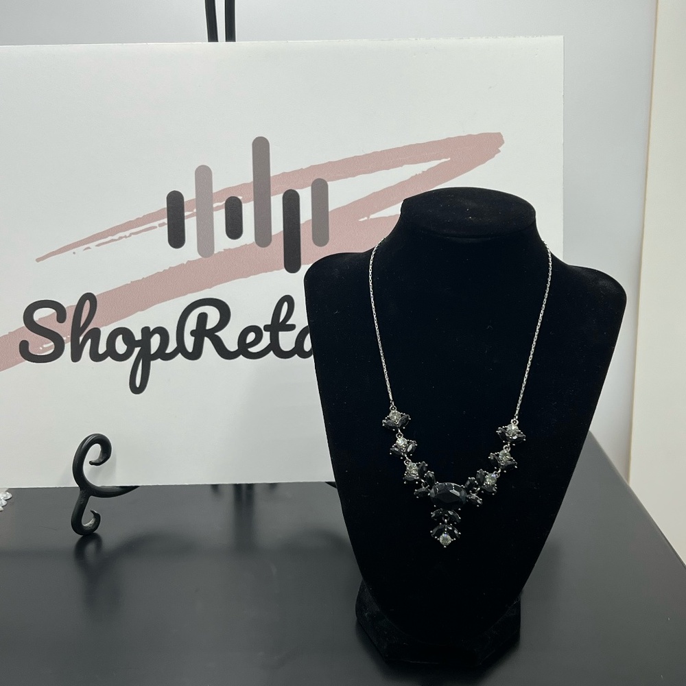 Black/Gray Rhinestone Necklace
